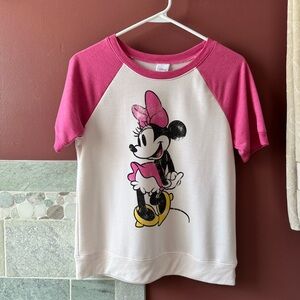 ⭐️Disney Pretty Minnie Mouse Shirt. Size X-Small. Color- Cream/Pink, (5 for $15)